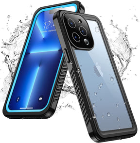 Compatible with iPhone 13 Pro Max Case Waterproof, Built in Screen Protector Full Body Rugged Heavy Duty Protection Anti-Scratch Shockproof Protective Case for iPhone 13 Pro Max 6.7 inch Black