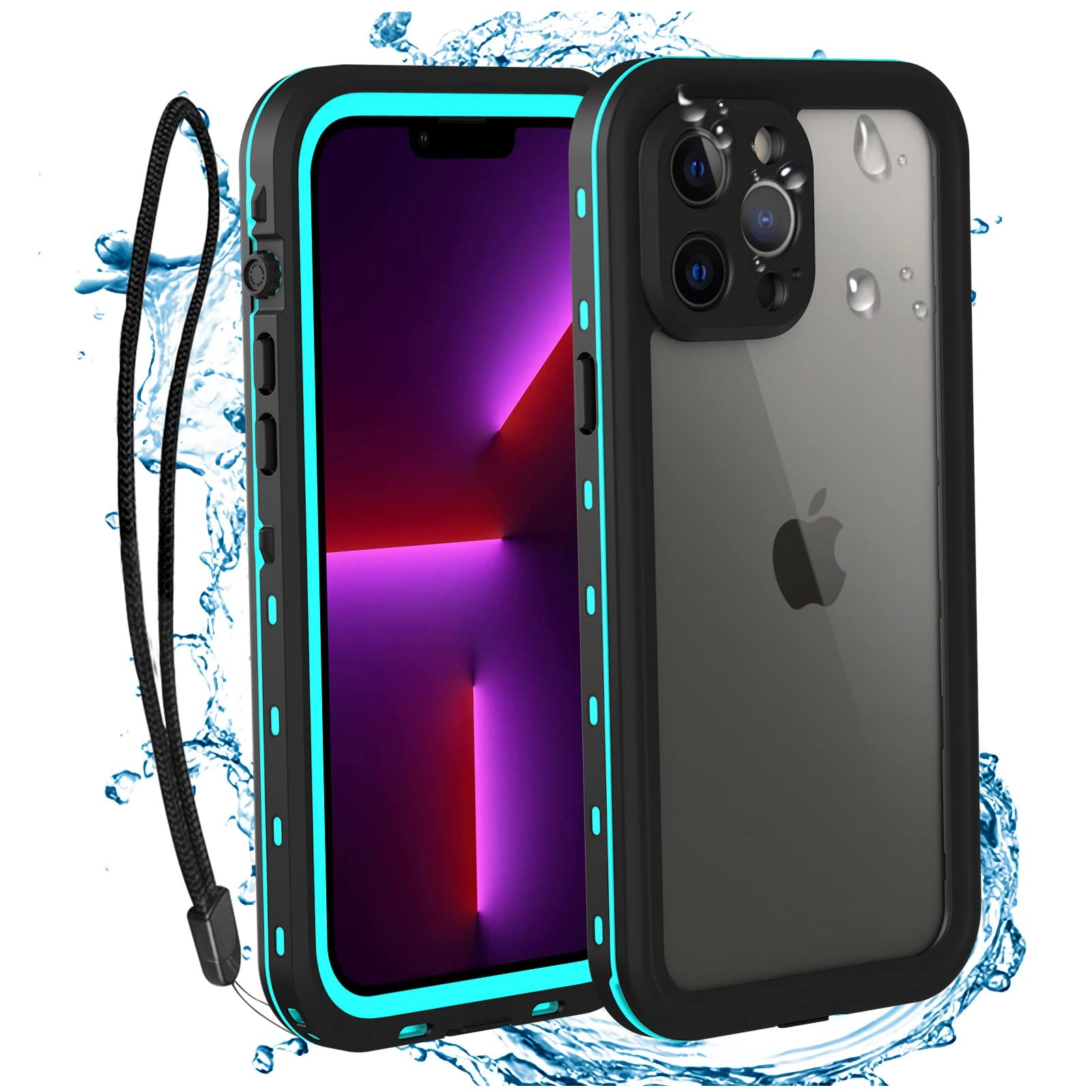 Designed for iPhone 13 Pro Max Waterproof Case, Built-in Screen Protector 360° Full Body Protective Dust-Proof Shockproof Waterproof Case for iPhone 13 Pro Max 6.7 inch 2021