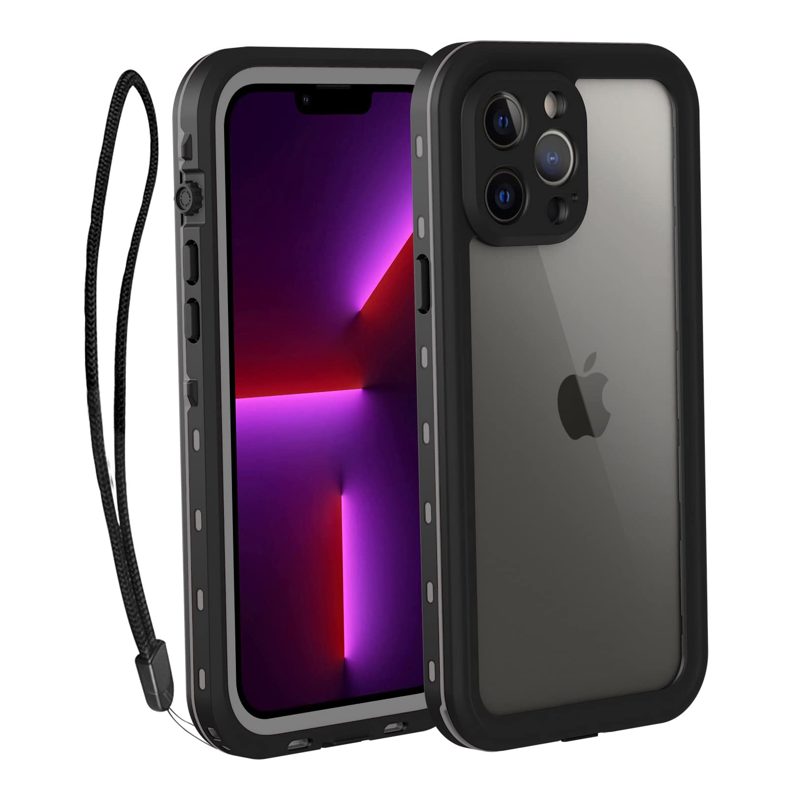 Designed for iPhone 13 Pro Max Waterproof Case, Built-in Screen Protector 360° Full Body Protective Dust-Proof Shockproof Waterproof Case for iPhone 13 Pro Max 6.7 inch 2021