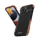 Case for iPhone 13 Mini, Drop Protection Aluminum Metal Wood Bumper Frame Cover Shockproof Dropproof Protective Case for iPhone 13 Mini 5.4 inch 2021