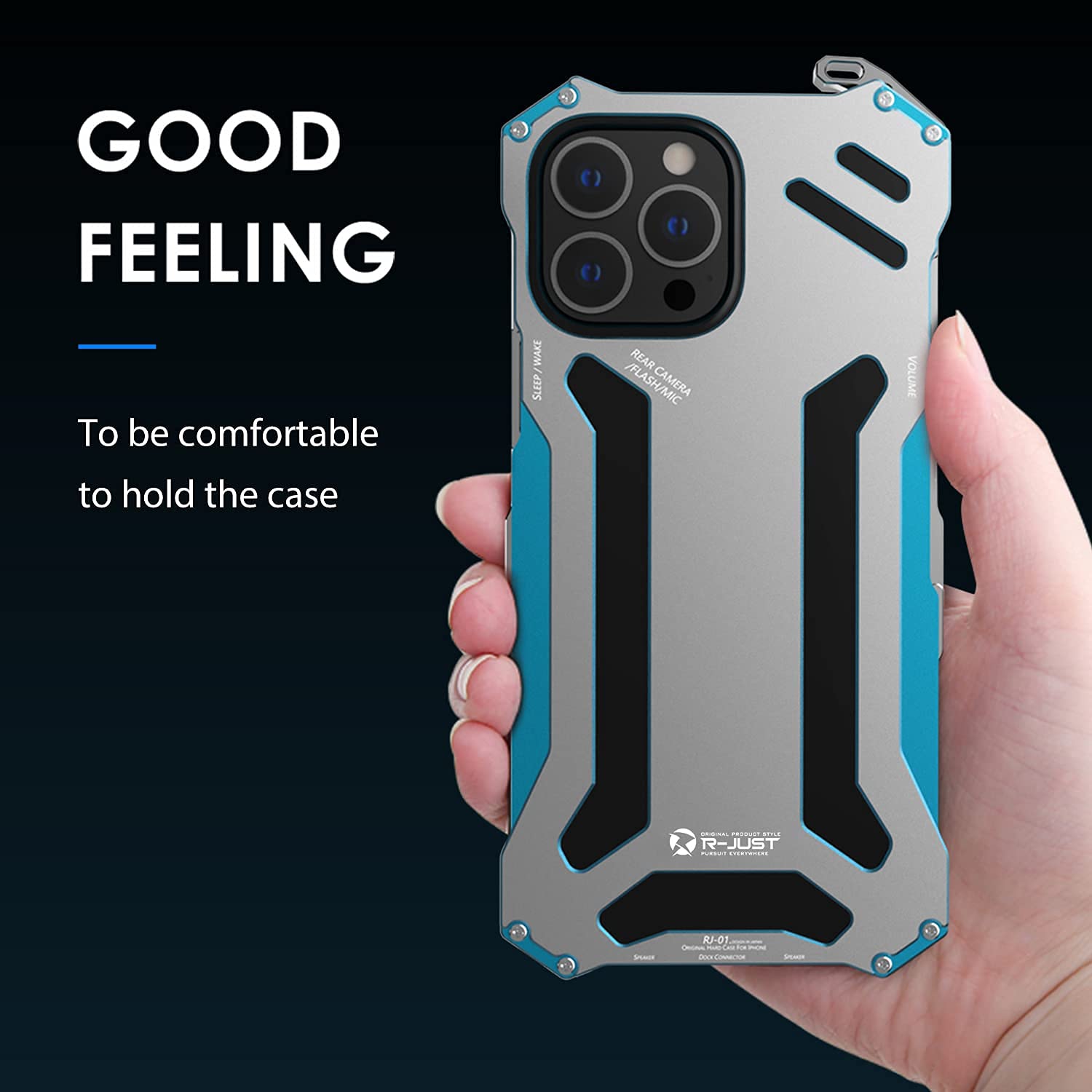 Metal Case for iPhone 13 Pro Max, Gundam Aluminum Metal Shock Proof Frame Bumper Double Color Oxidation Aluminum Metal Case Cover for iPhone 13 Pro Max 6.7 inch 2021