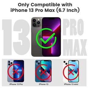 Designed for iPhone 13 Pro Max Waterproof Case, Built-in Screen Protector 360° Full Body Protective Dust-Proof Shockproof Waterproof Case for iPhone 13 Pro Max 6.7 inch 2021