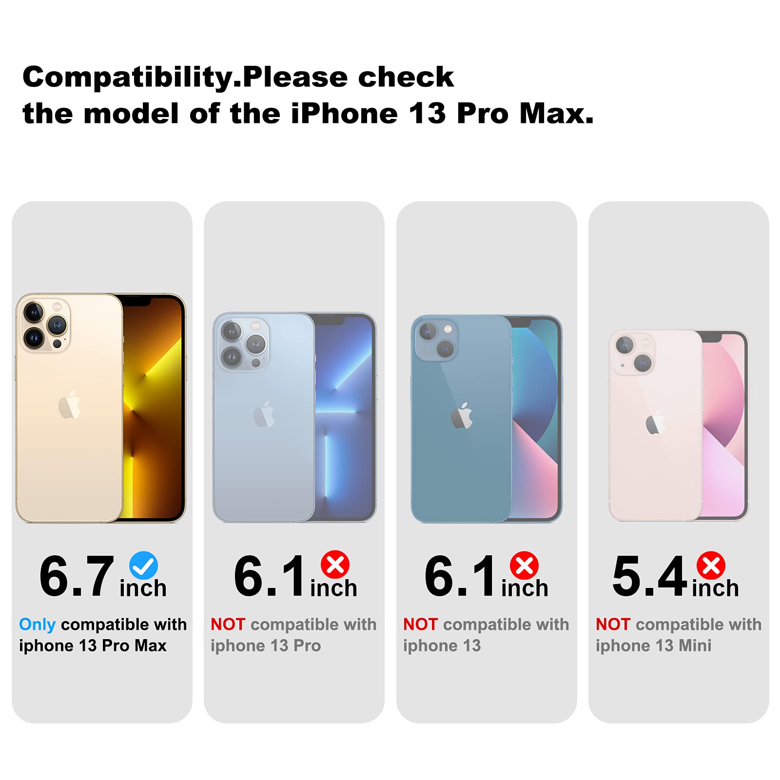 Waterproof Case for iPhone 13 Pro Max 6.7", full Body Shockproof Case for iPhone 13 Pro Max Case with Screen Protector